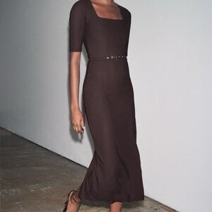Zara Dark Brown Maxi Dress